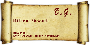 Bitner Gobert névjegykártya